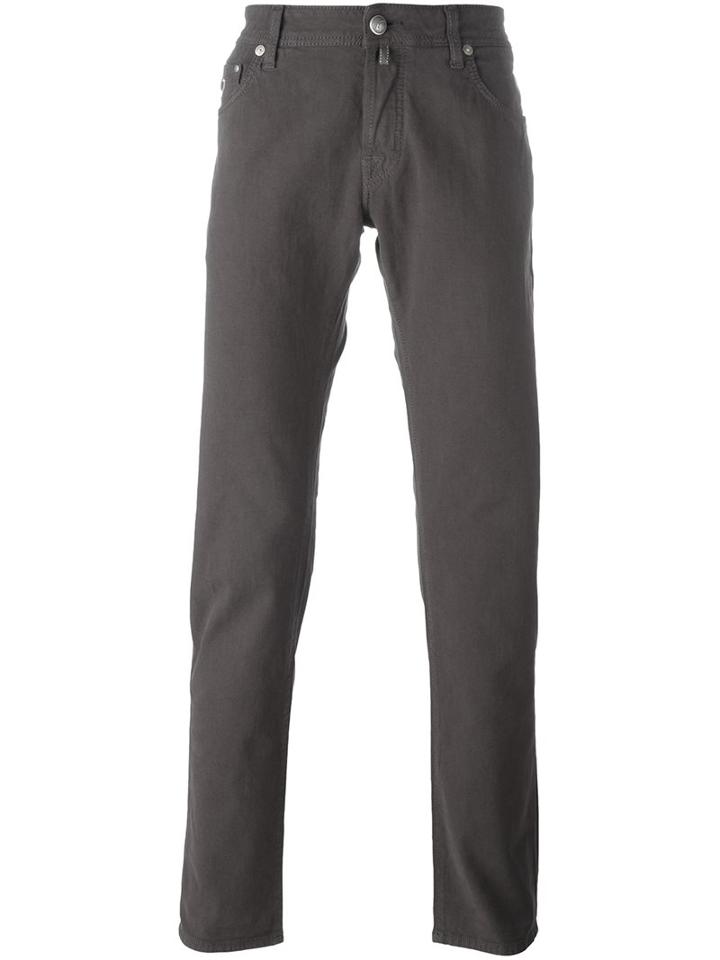 Jacob Cohen Slim-leg Trousers, Men's, Size: 31, Grey, Cotton/spandex/elastane