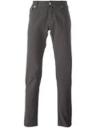 Jacob Cohen Slim-leg Trousers, Men's, Size: 31, Grey, Cotton/spandex/elastane