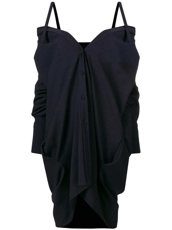 Maison Flaneur Asymmetric Shirt Dress - Blue