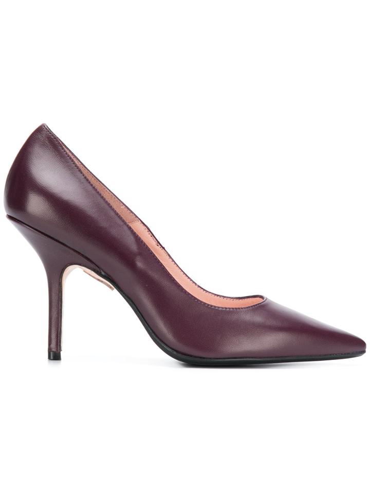 Anna F. Classic Stiletto Pumps - Red