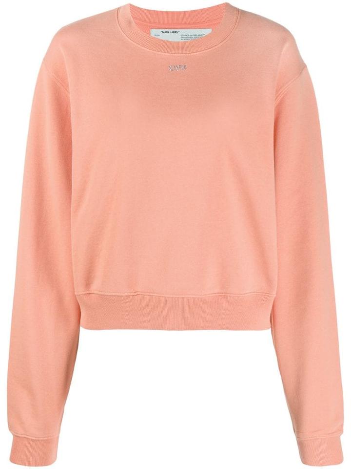 Off-white Sequinned Logo Sweatshirt - Neutrals