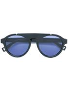 Fendi Eyewear Aviator Shaped Sunglasses - Black