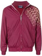 Paterson. Geometric Brand Lettering Jacket - Red