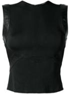 Versace Pre-owned Mesh Panel Top - Black