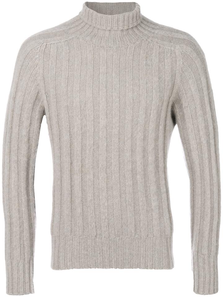 Tom Ford Cashmere Ribbed Jumper - Grey