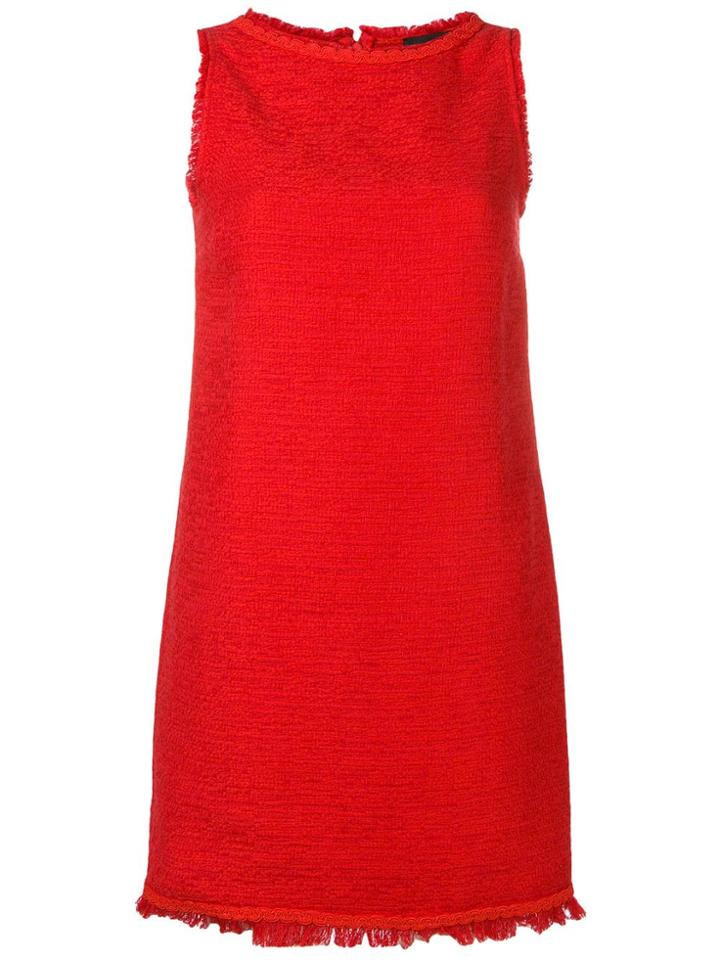 Ermanno Scervino Sleeveless Tweed Dress - Red