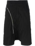 Rick Owens Drkshdw Drop Crotch Shorts, Men's, Size: Medium, Black, Cotton/spandex/elastane