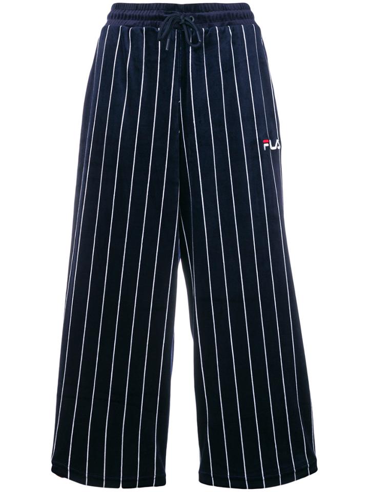 Fila Pinstripe Wide-leg Track Pants - Blue