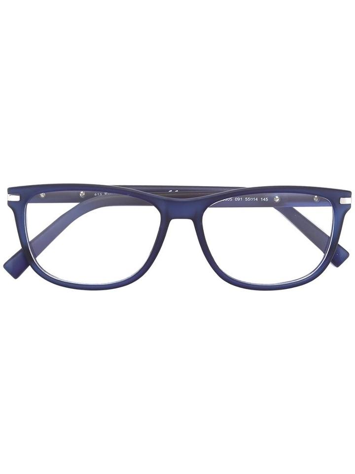 Ermenegildo Zegna - Square Frame Glasses - Men - Acetate/metal - 55, Blue, Acetate/metal