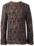 Ports 1961 'fully Fashioned' Sweater, Men's, Size: Large, Brown, Mohair/wool/virgin Wool/polyamide