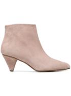 Atp Atelier Pink Suede Chianni 60 Ankle Boots - Nude & Neutrals