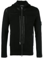 Stone Island Shadow Project Multi Zip Perforated Hoodie - Black
