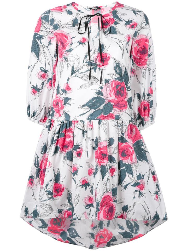 Garpart - Floral Print Dress - Women - Cotton - M, White, Cotton