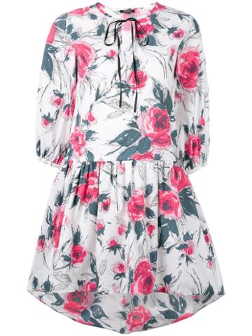 Garpart - Floral Print Dress - Women - Cotton - M, White, Cotton
