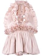 No21 - Ruffle Top - Women - Silk/polyester - 40, Women's, Pink/purple, Silk/polyester