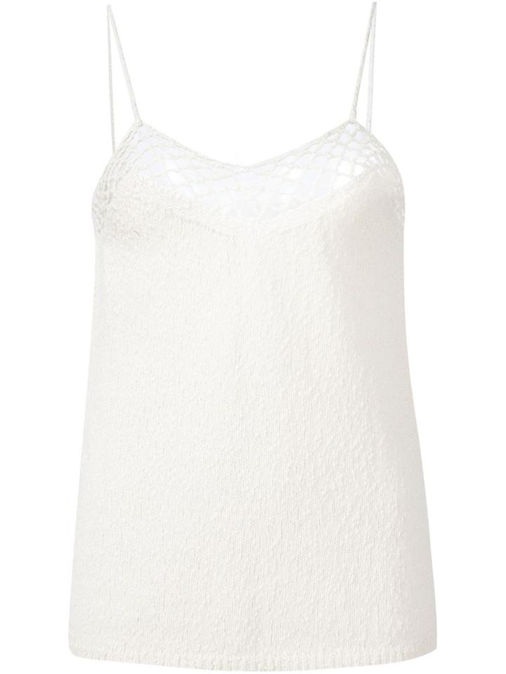 Raquel Allegra Crochet Knitted Top, Women's, Size: 1, White, Cotton