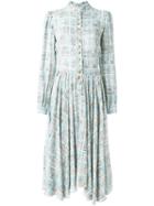 Olympia Le-tan Printed Shirt Dress, Women's, Size: 36, Blue, Viscose