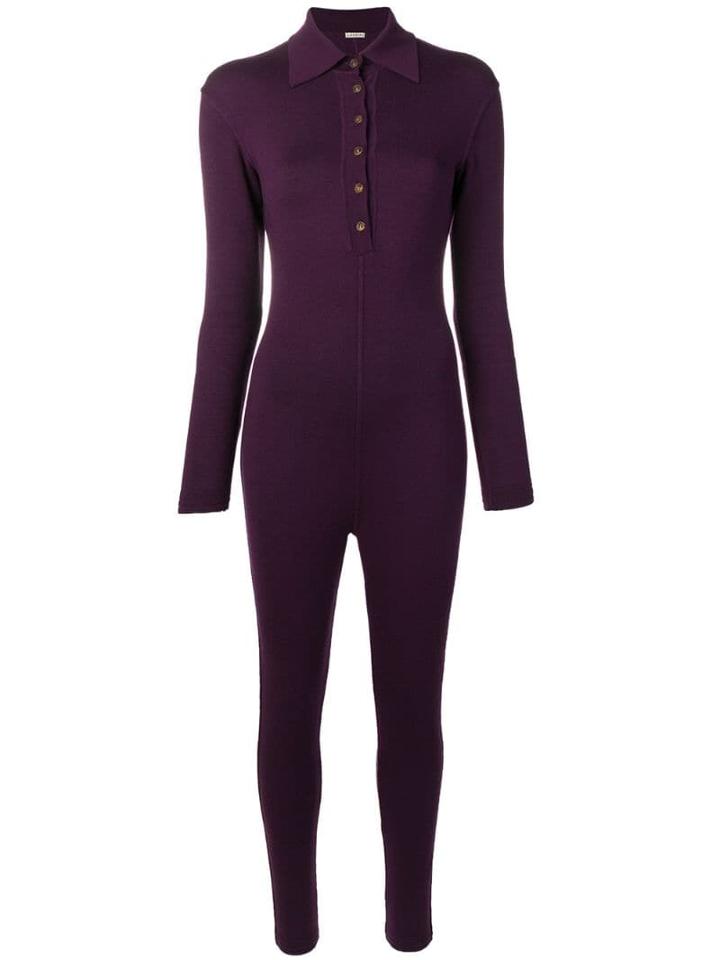 Alaïa Pre-owned Knitted Jumpsuit - Purple