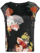 Dries Van Noten Haggin Floral Print Top, Women's, Size: Xs, Black, Silk/cotton