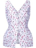 Altuzarra - Sleeveless Peplum Blouse - Women - Silk/polyamide/polyester/acetate - 44, Pink/purple, Silk/polyamide/polyester/acetate