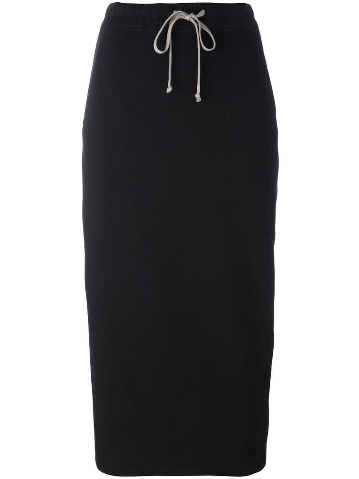 Rick Owens Drkshdw Fitted Mid Skirt - Black