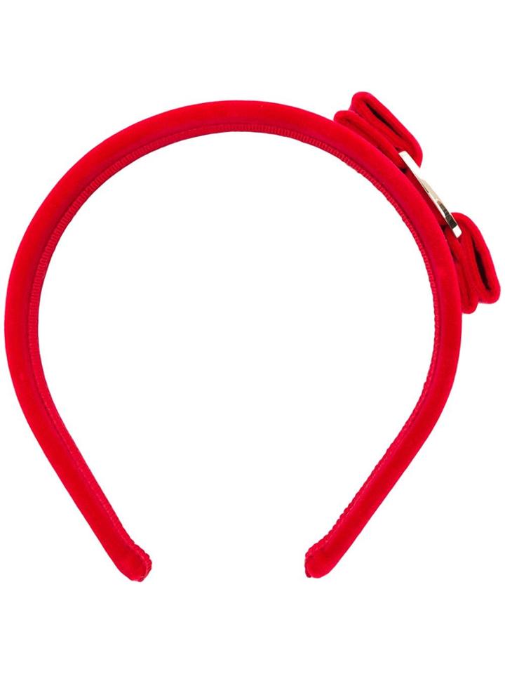Salvatore Ferragamo Velvet Headband - Red