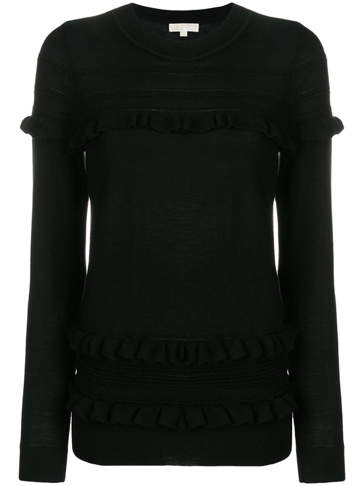 Michael Michael Kors Frill Trim Top - Black