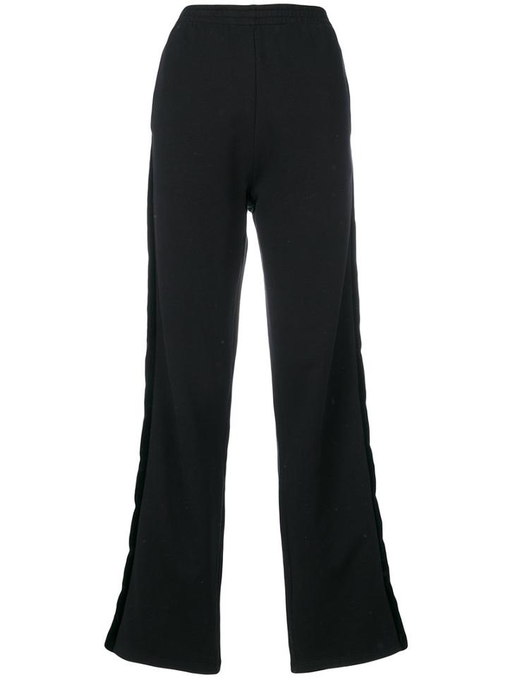Maison Margiela - Contrast Stripe Track Pants - Women - Cotton/polyamide - Xs, Black, Cotton/polyamide