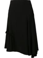 J.w.anderson Lateral Drape Skirt, Women's, Size: 8, Black, Acetate/polyester