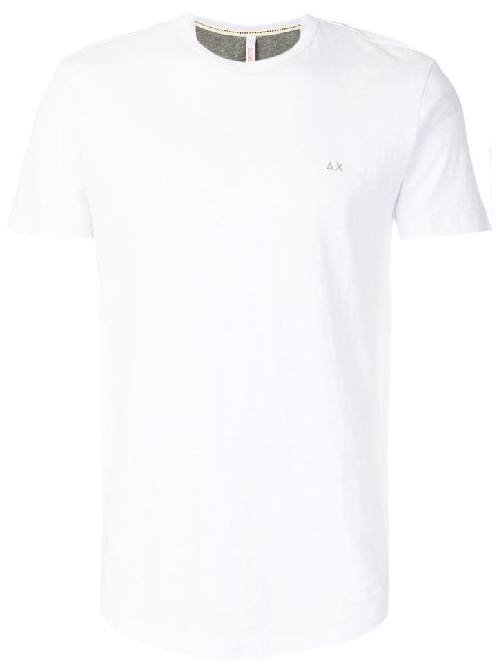 Sun 68 Curved Hem T-shirt - White