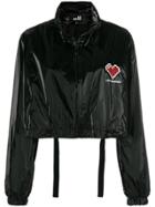 Love Moschino Cropped Logo Jacket - Black