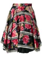 Comme Des Garçons Vintage 1989's Layered Floral Skirt - Black