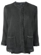 Avant Toi Single Breasted Cardigan, Women's, Size: Large, Grey, Silk/cotton/linen/flax/virgin Wool