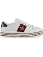 Gucci Ace Sneakers With Crystals - White