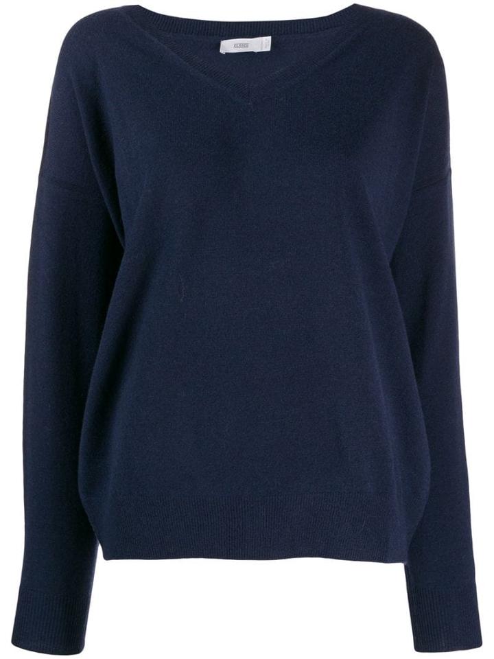 Closed Knitted V-neck Sweatshirt - 568