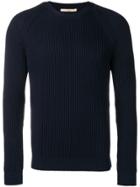 Nuur Ribbed Long-sleeve Sweater - Blue