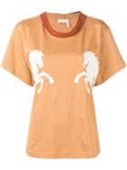 Chloé Horse Print T-shirt - Brown