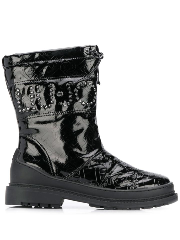 Liu Jo Embellished Logo Boots - Black