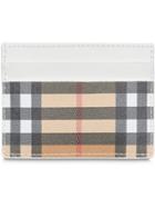 Burberry Vintage Check And Leather Card Case - Neutrals