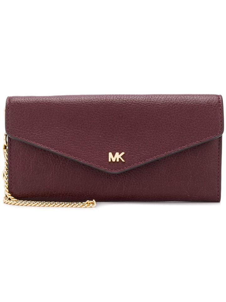 Michael Michael Kors Envelope Logo Wallet And Card Case - Red