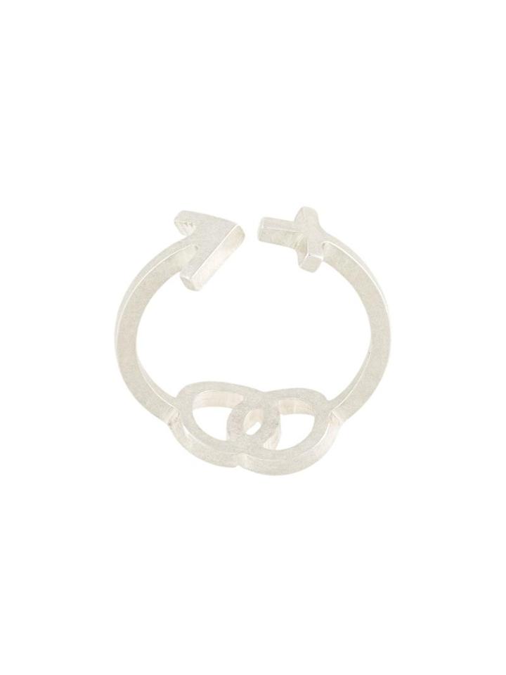 Maison Margiela Gender Symbol Ring, Men's, Size: Medium, Metallic