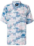 Stussy Cloud Print Shirt - Blue