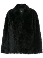 08sircus Faux Fur Oversized Jacket - Black