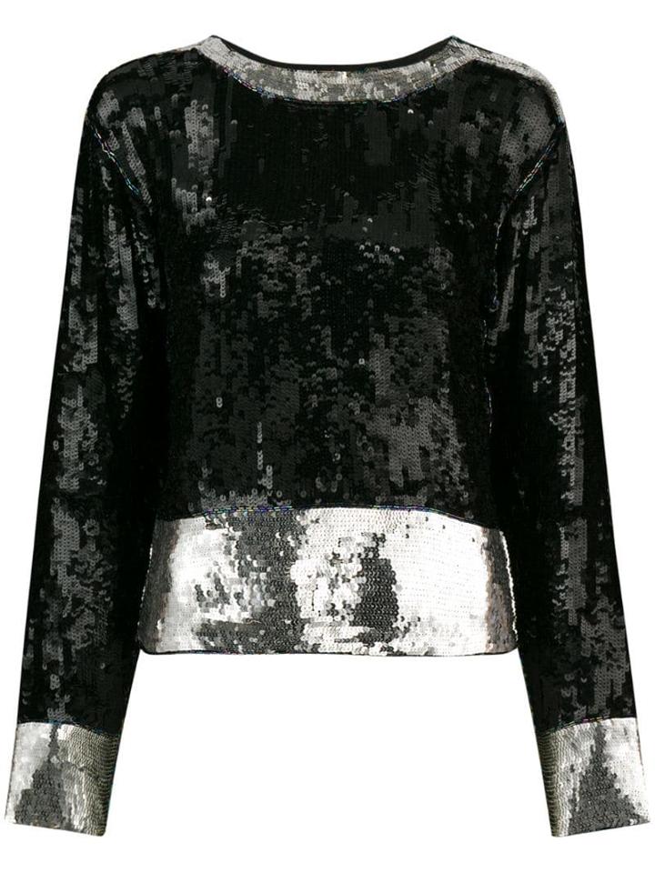 Yves Saint Laurent Pre-owned 1971 Sequinned Longsleeved Blouse - Black