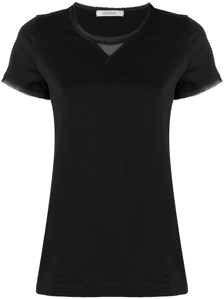 Dorothee Schumacher Chiffon Trim T-shirt - Black