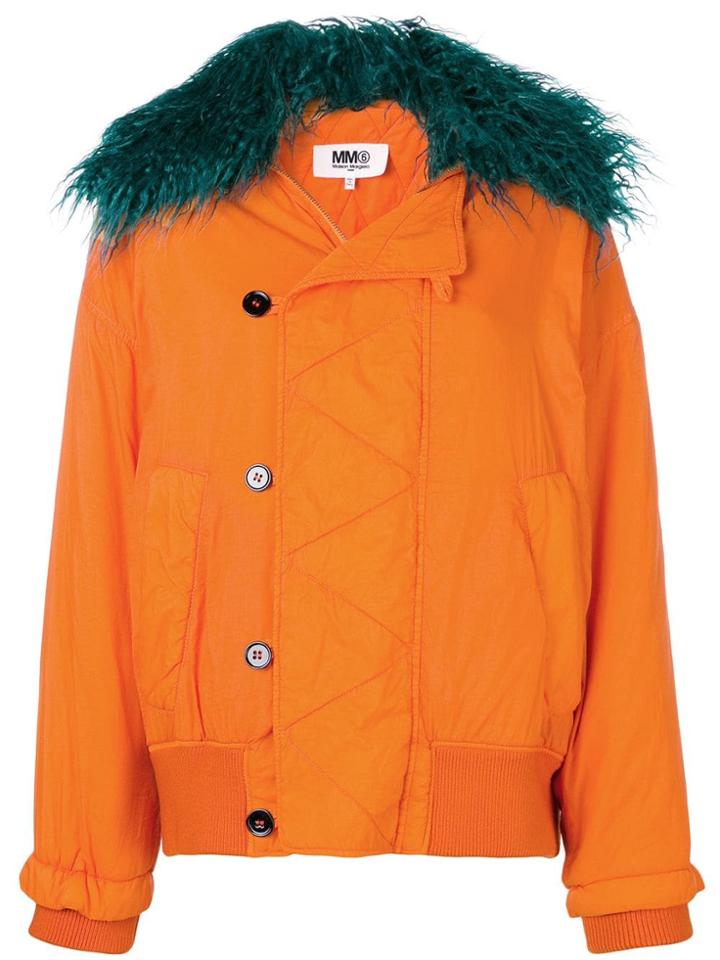 Mm6 Maison Margiela Short Padded Coat - Orange