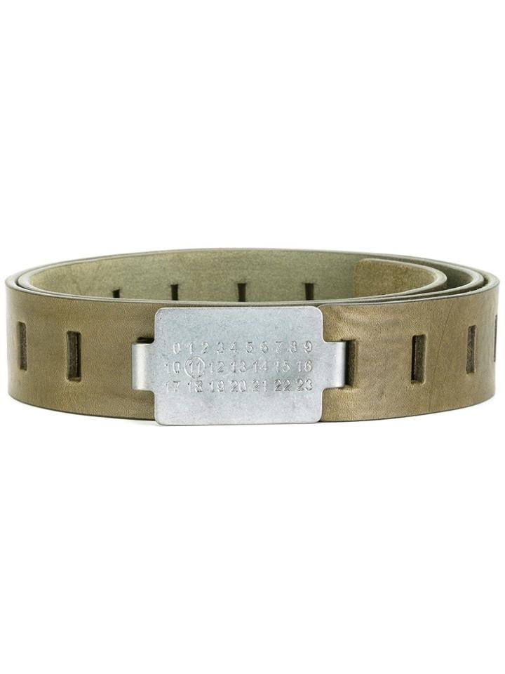 Maison Margiela Cut Out Detail Belt - Green