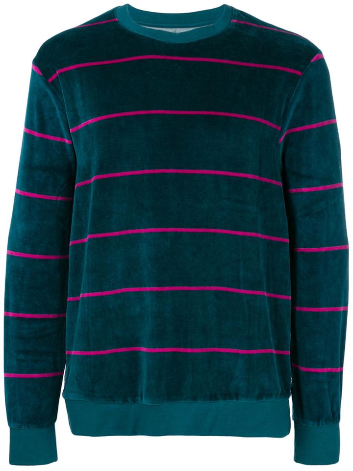 Stussy Striped Velvet Sweatshirt - Green