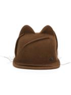 Maison Michel 'jamie' Cat Ear Cap, Women's, Size: Small, Brown, Rabbit Fur Felt