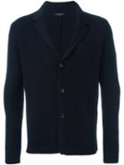 Roberto Collina Three Button Blazer, Men's, Size: 52, Blue, Virgin Wool